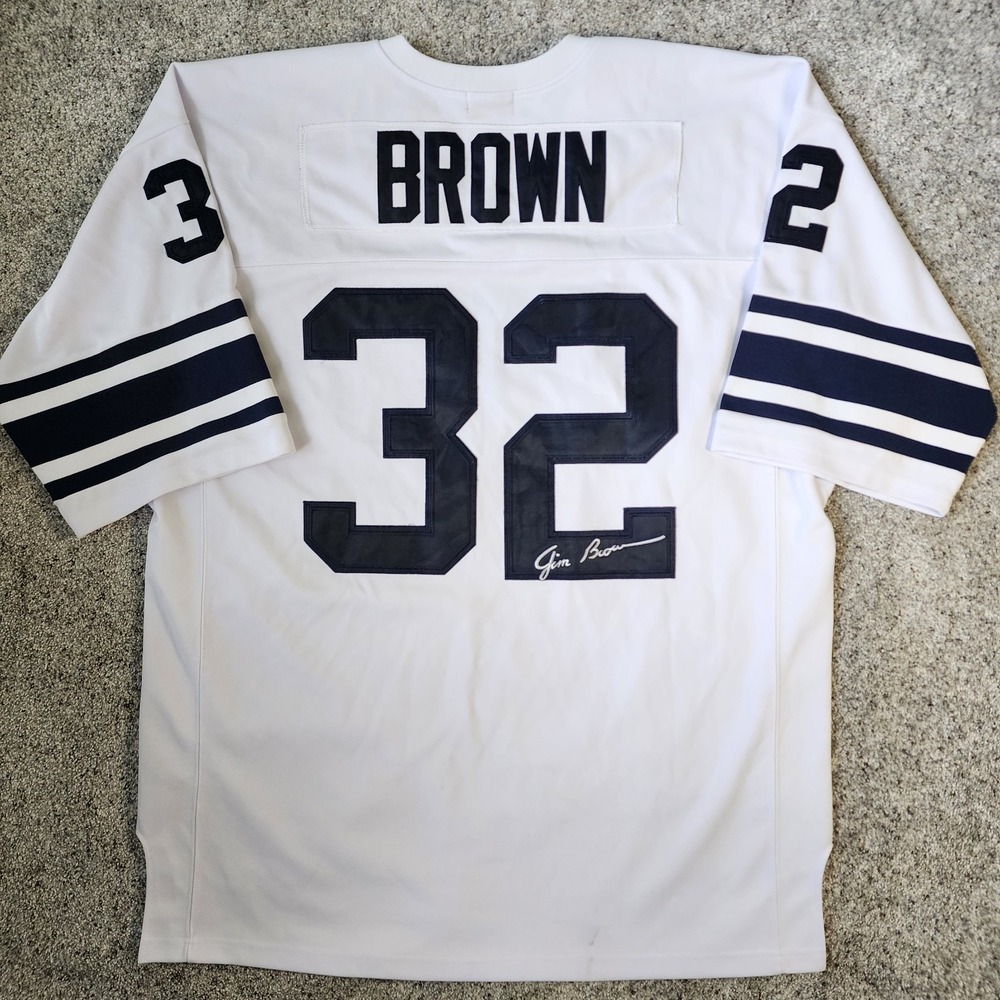 Vintage‎ Jim Brown Jersey Syracuse / Cleveland Browns College Legends Stitch ECU